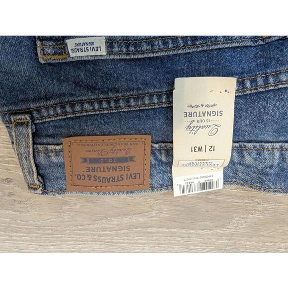 LEVI Strauss Signature Womens Heritage Original Wide Leg Jeans, Blue Oddity, 12 - Picture 4 of 9